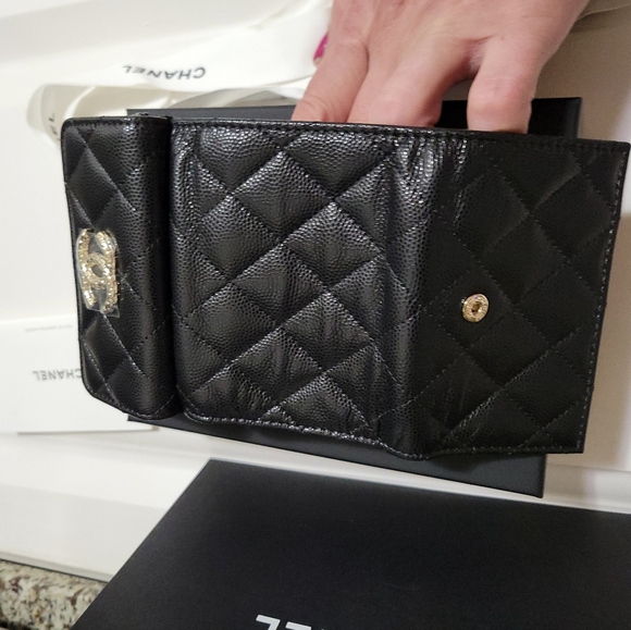 Chanel Trifold Compact Caviar Wallet - Picture 16 of 17